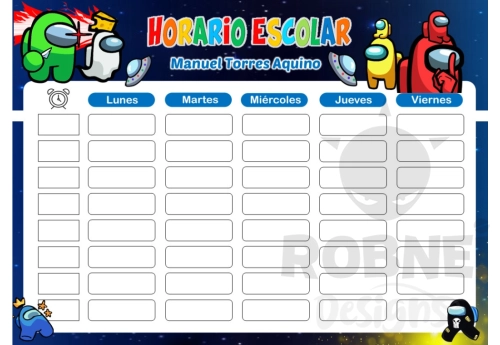 Among Us Horario Escolar